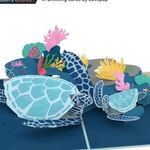 Lovepop mother day card sea turtles NWT